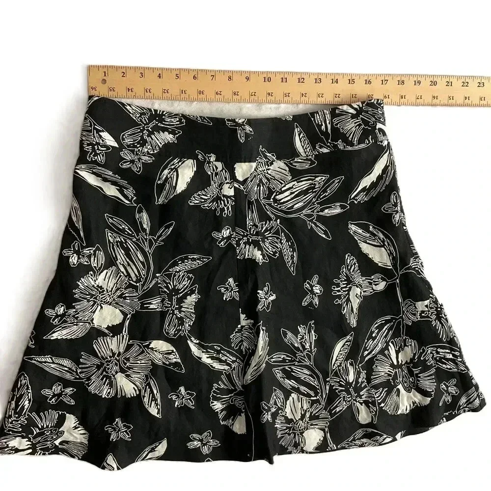 Merona Cream Floral A Line Skirt Size 10‎